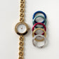 GUCCI Change Bezel Watch Rice Link + 5 Bezels