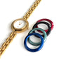 GUCCI Change Bezel Watch Rice Link + 4 Bezels