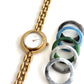 GUCCI Change Bezel Watch Rice Link + 5 Bezels (Rare)