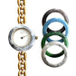 GUCCI Change Bezel Watch Rice Link + 5 Bezels (Rare)