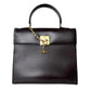 CELINE Leather Top Handle Bag Brown