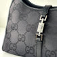 GUCCI Monogram Canvas Jackie Bardot Black