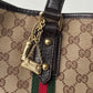GUCCI Monogram Canvas Charm Tote Bag Beige