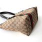 GUCCI Monogram Canvas Charm Tote Bag Beige