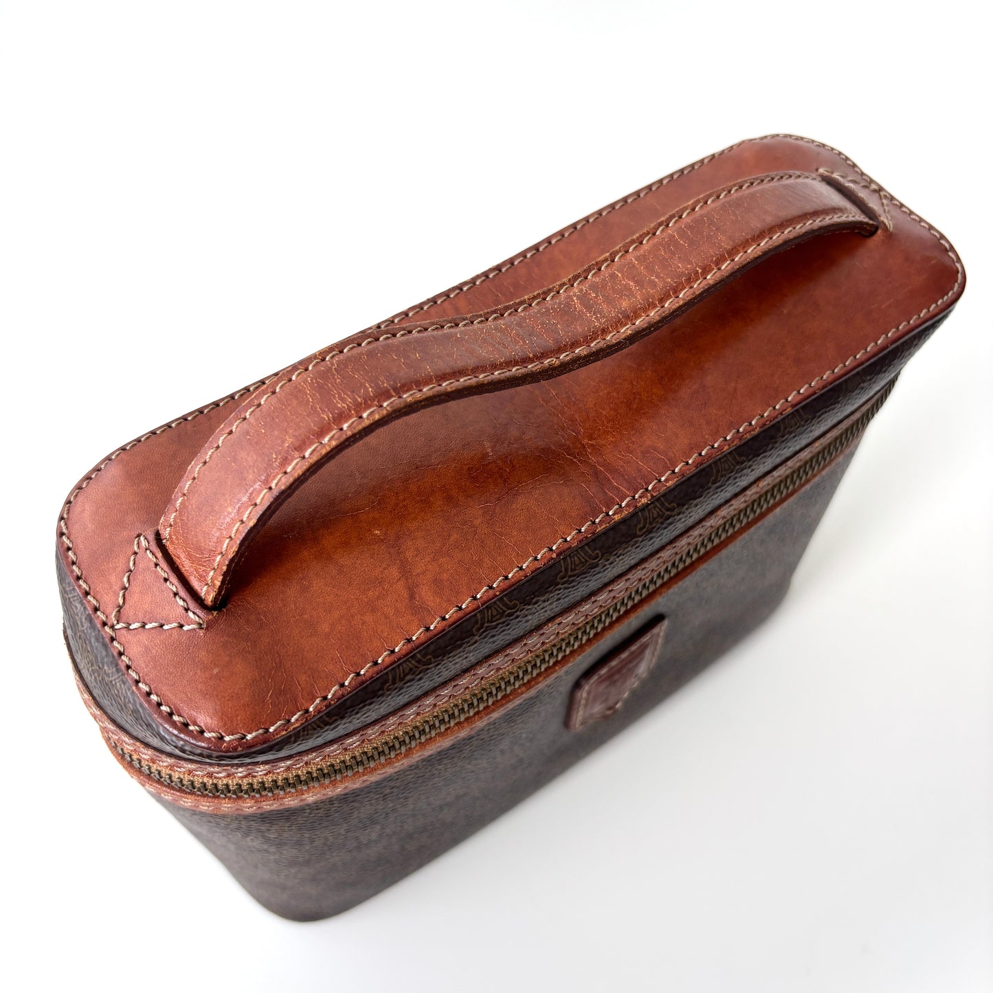 CELINE Monogram Canvas Vanity Bag Brown