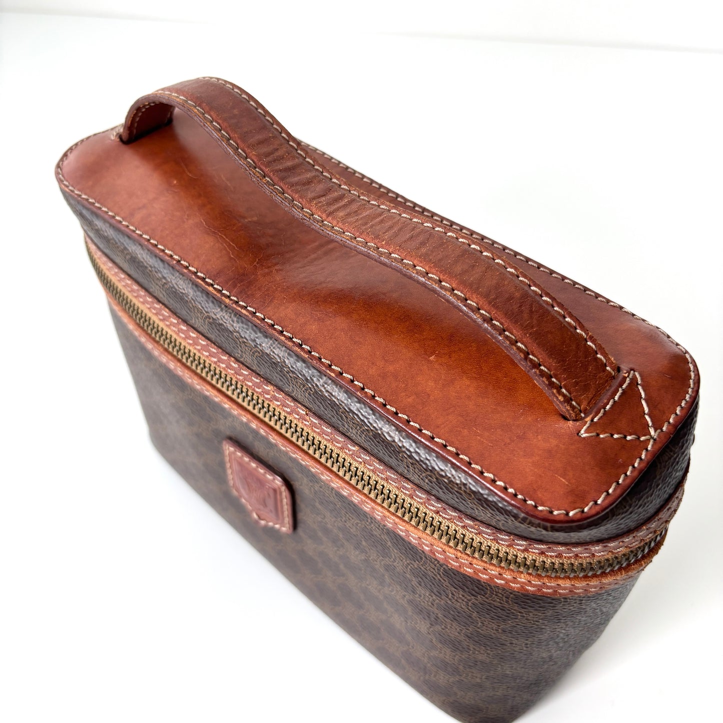 CELINE Monogram Canvas Vanity Bag Brown