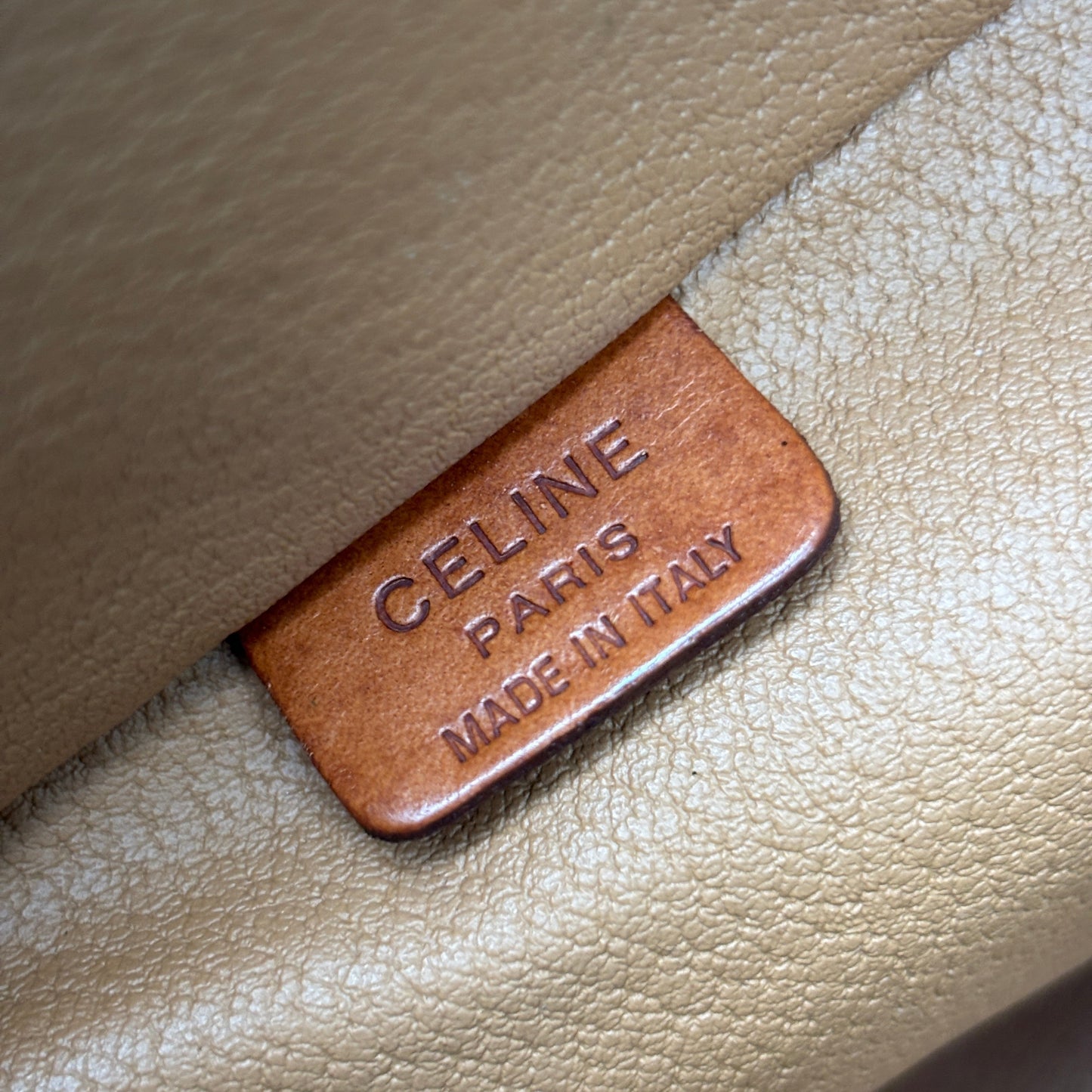 CELINE Monogram Canvas Vanity Bag Brown