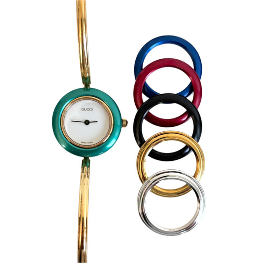 GUCCI Change Bezel Bangle Multicolor Watch