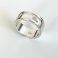 GUCCI "G" Silver Cutout Band Ring