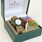 GUCCI Change Bezel Rice Link Multicolor Watch