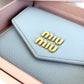 MIU MIU Leather Card Holder Blue