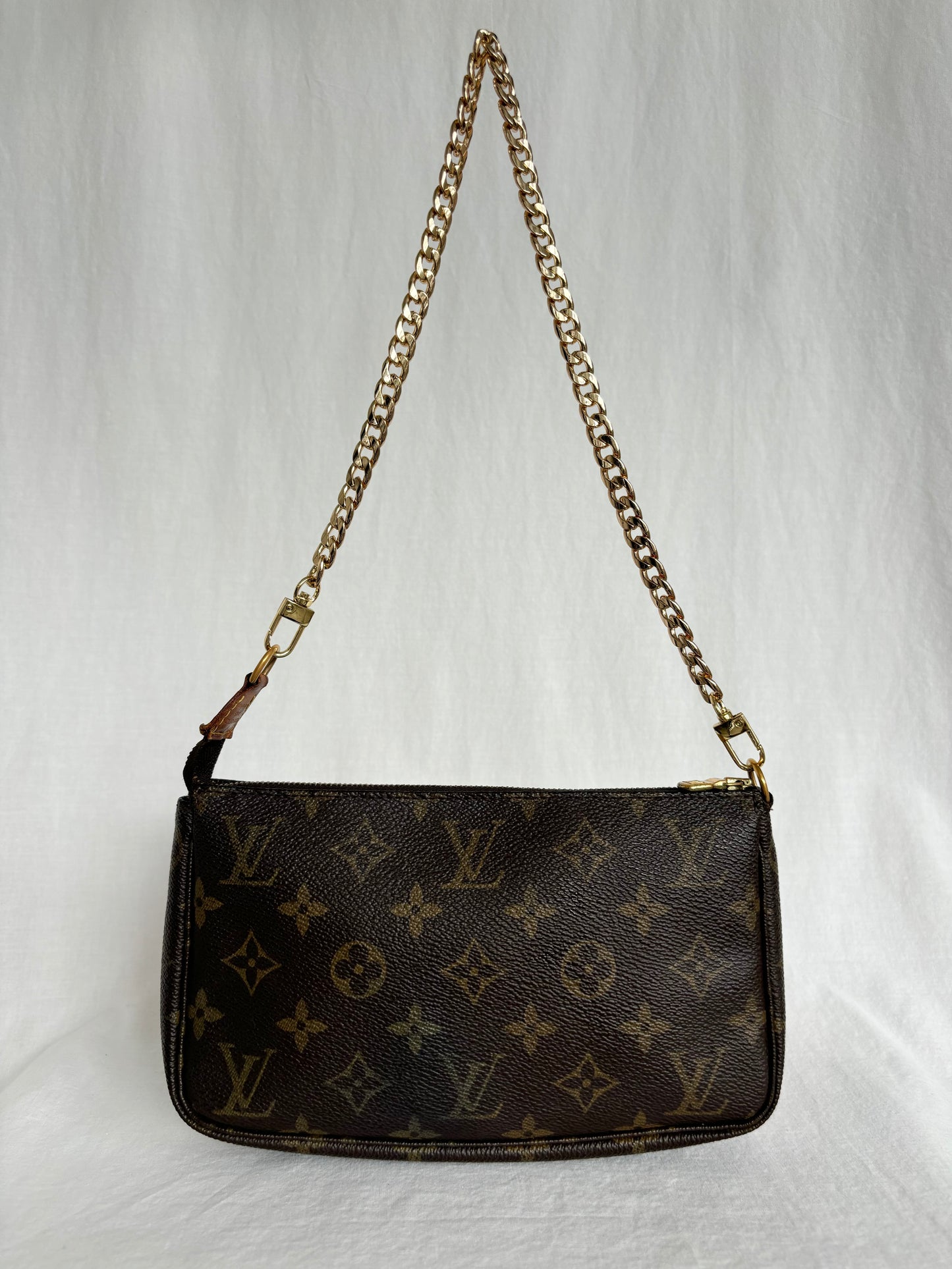 LOUIS VUITTON Pochette Accessoires Monogram with Chain