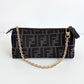 FENDI Zucca Canvas Pouch with Chain