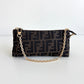 FENDI Zucca Canvas Pouch with Chain