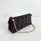 FENDI Zucca Canvas Pouch with Chain