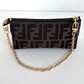 FENDI Zucca Canvas Mini Pouch with Chain