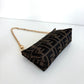 FENDI Zucca Canvas Mini Pouch with Chain
