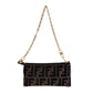 FENDI Zucca Canvas Mini Pouch with Chain