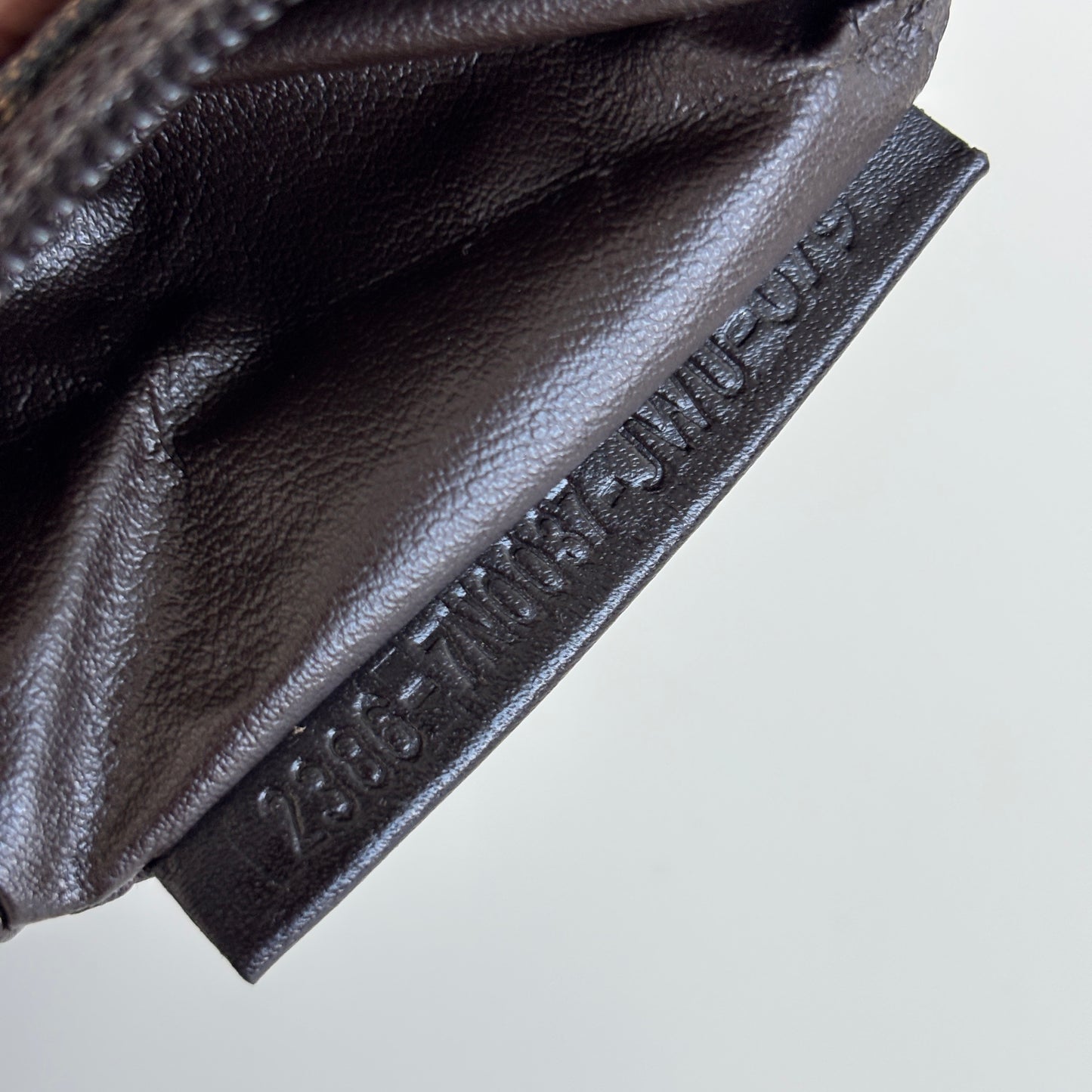 FENDI Zucca Canvas Mini Pouch with Chain