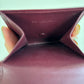 CARTIER Leather Coin Purse Square Burgundy