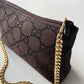 GUCCI Monogram Pouch with Chain