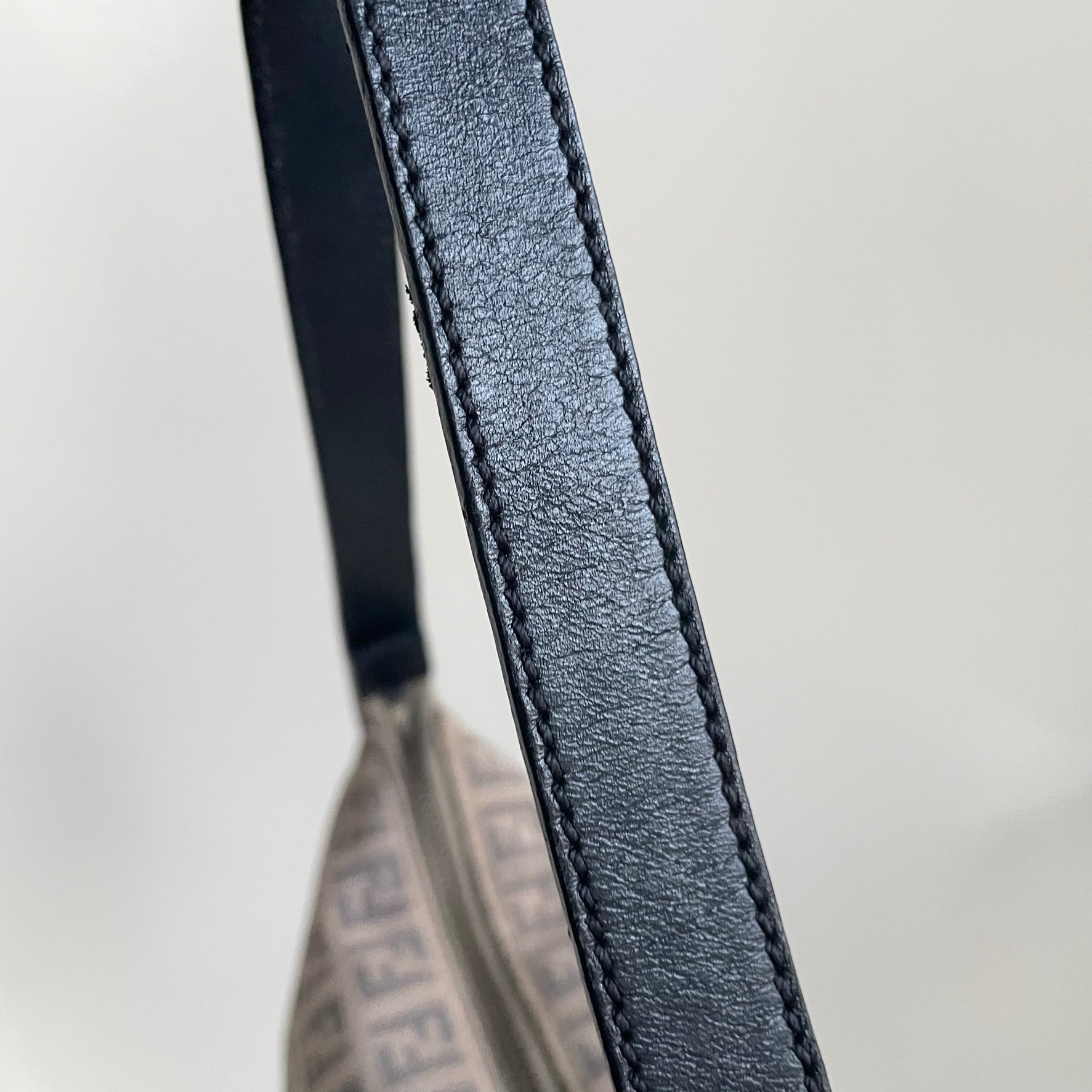 Fendi Zucchino Pochette - Black Shoulder Bags, Handbags - FEN283221