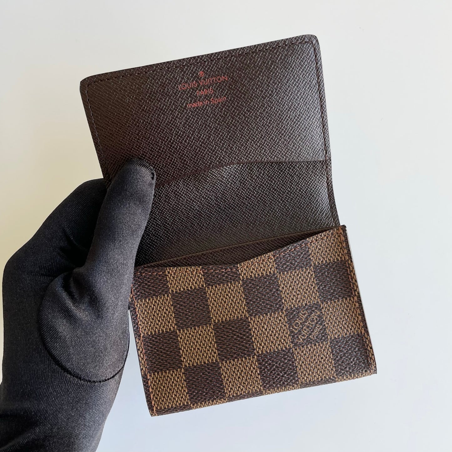 Preloved Louis Vuitton Damier Ebene Business Card Holder CA0066