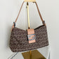 FENDI Zucchino Mini Croissant Baguette Bag