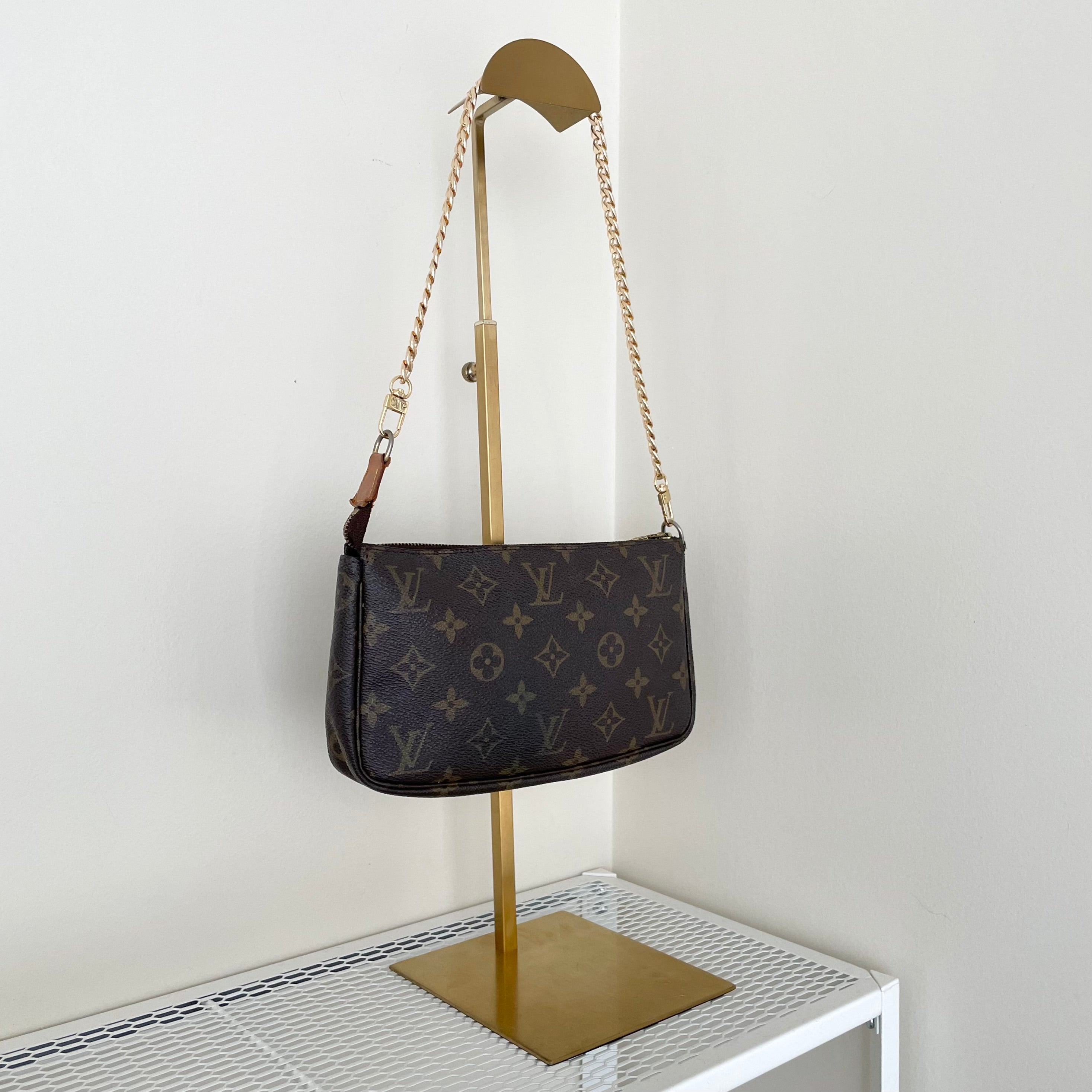 LOUIS VUITTON Pochette Accessoires Monogram with Chain