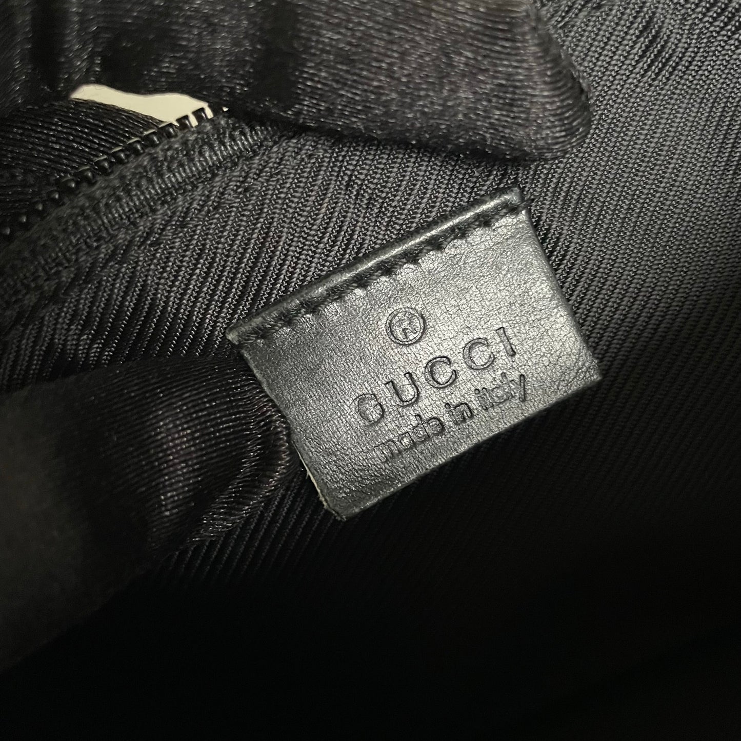 Vintage Gucci Black GG Canvas and Leather Boat Pochette Bag –